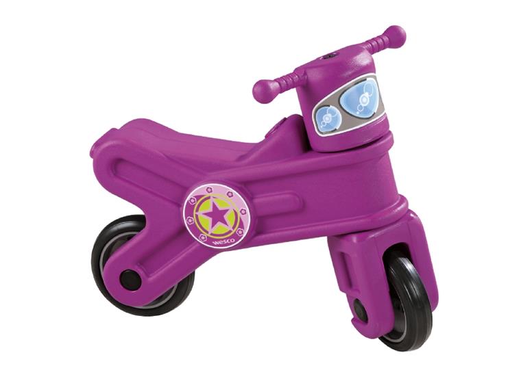 Lasten moottoripyörä Girly violetti 2-5 vuotiaille - sopii sisälle ja ulos
